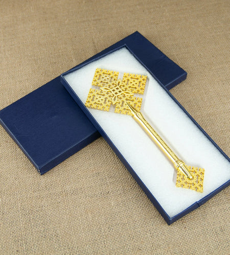 HT Orthodox Cross Jesus Religious Cross Christianity Religion Gift Small Hand Fit Gold Plated Cross for Church Prayer