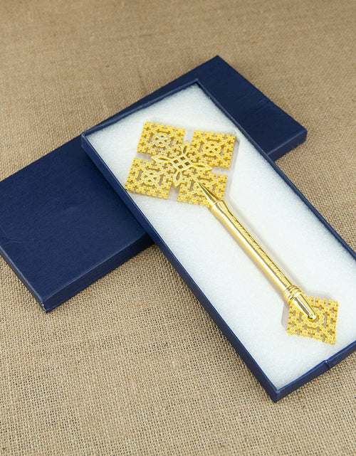 Load image into Gallery viewer, HT Orthodox Cross Jesus Religious Cross Christianity Religion Gift Small Hand Fit Gold Plated Cross for Church Prayer
