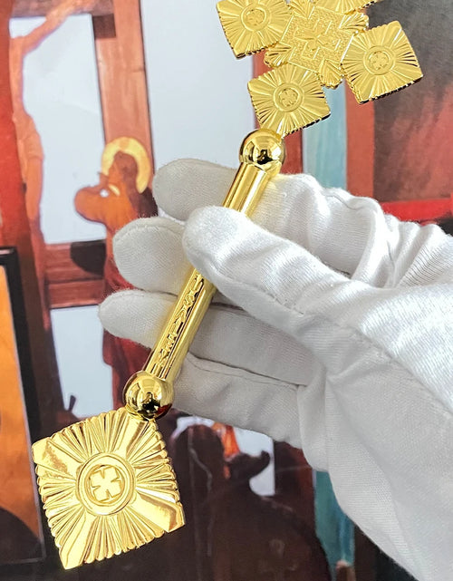 Load image into Gallery viewer, JERUSALEM Blessing Cross Jesus Cross The Orthodox Cross Handing Cross Gold Planting Direct Deal High Quality
