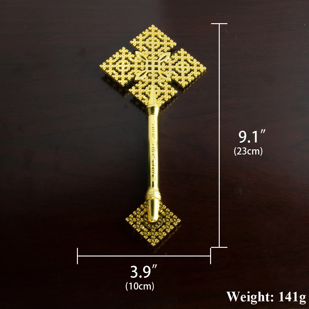 New Eastern Orthodox Church Prayer Ceremony Handheld Alloy Cross Family Wall Hanging Decoration