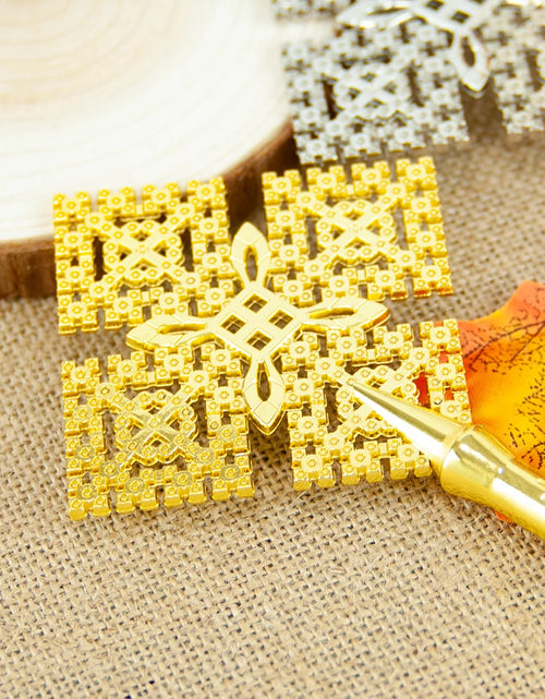 Load image into Gallery viewer, HT Orthodox Cross Jesus Religious Cross Christianity Religion Gift Small Hand Fit Gold Plated Cross for Church Prayer

