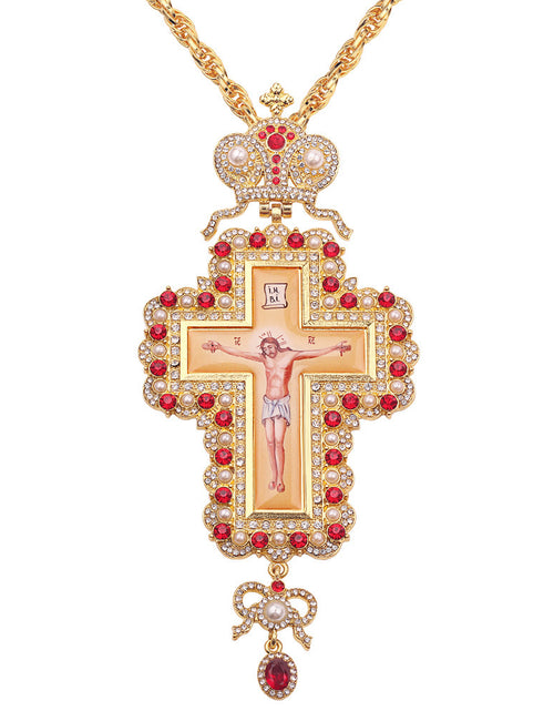 Load image into Gallery viewer, Jewelry Crown Tag Necklace Cross Pendant
