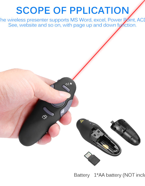 Load image into Gallery viewer, Wireless Presenter with Red Laser Pointers Pen USB
